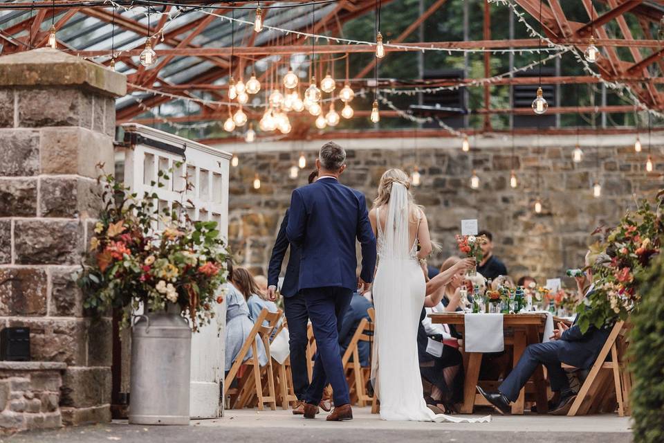 The glass roof stables