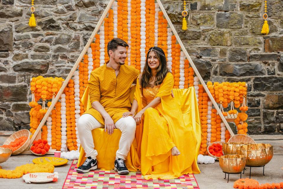 Indian Ceremony in stables