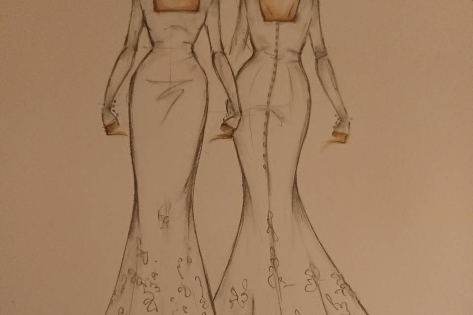 Wedding dress sketches