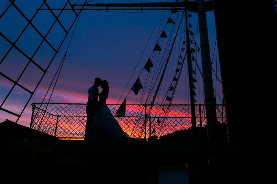 Brunel's SS Great Britain at sunset