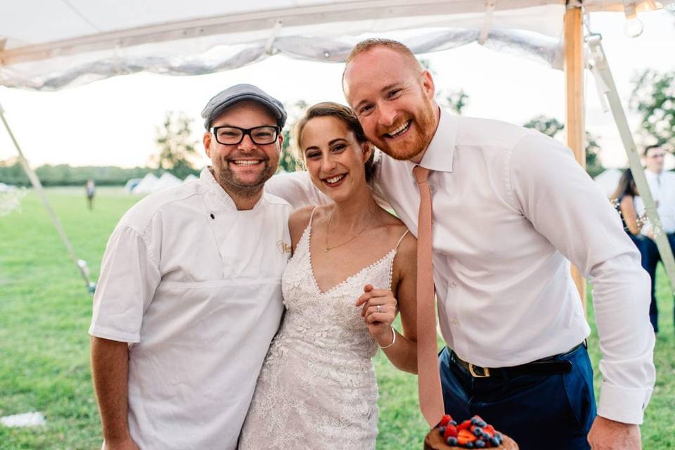 Thomas with the happy couple