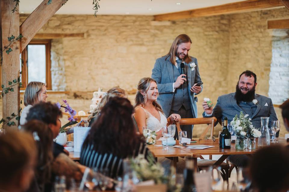 G&J. Kingscote Barn. Speeches