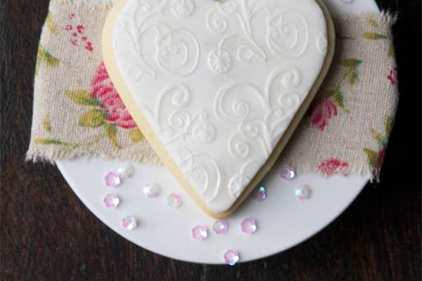 Intricate heart shaped cookies