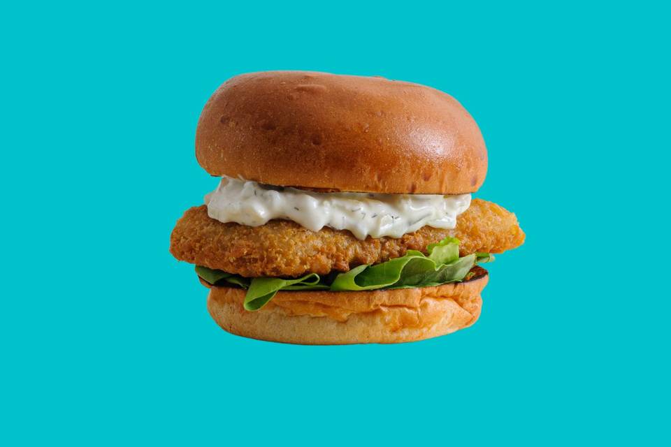 Vegan fish burger