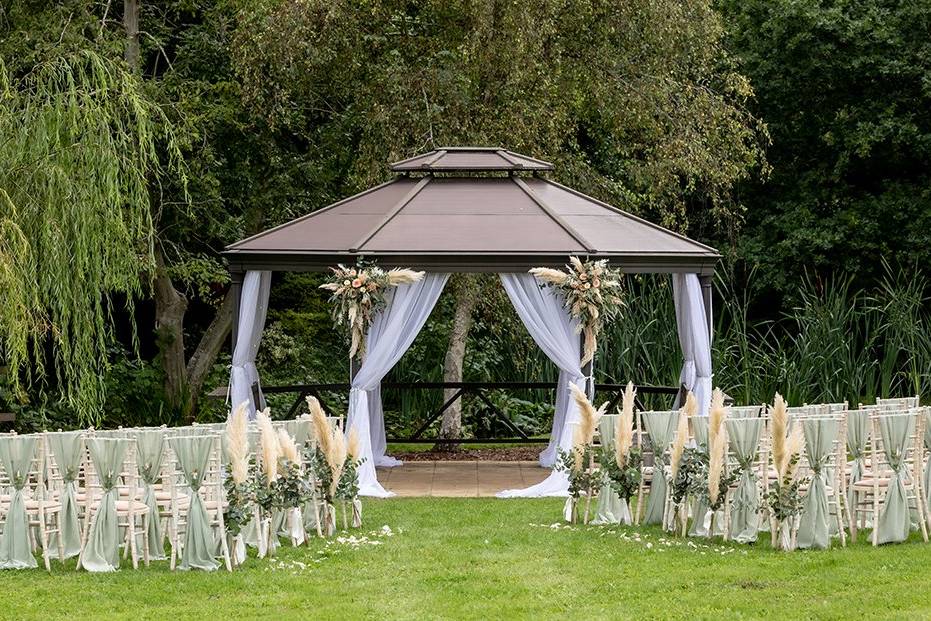 Outdoor wedding ceremony