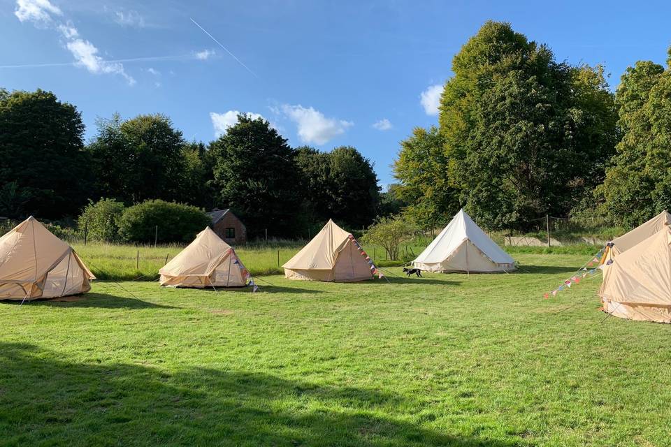 Camping area behind the garden