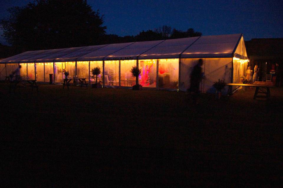 Marquee at night