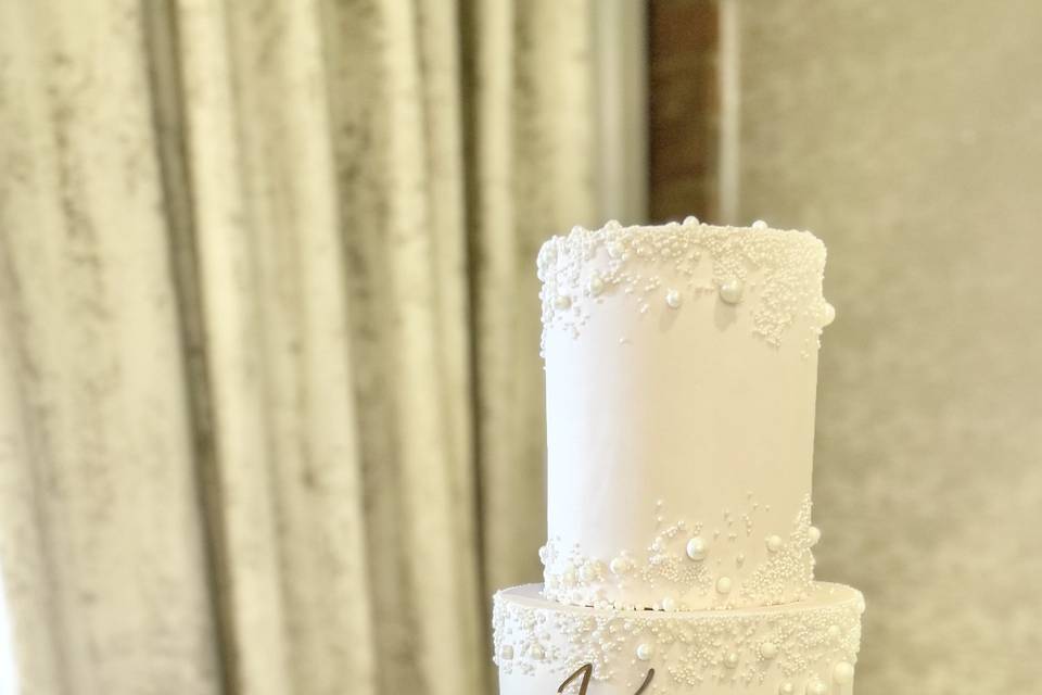 Three tier wedding cake