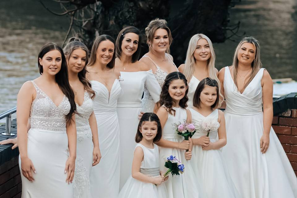Brides and flower girls