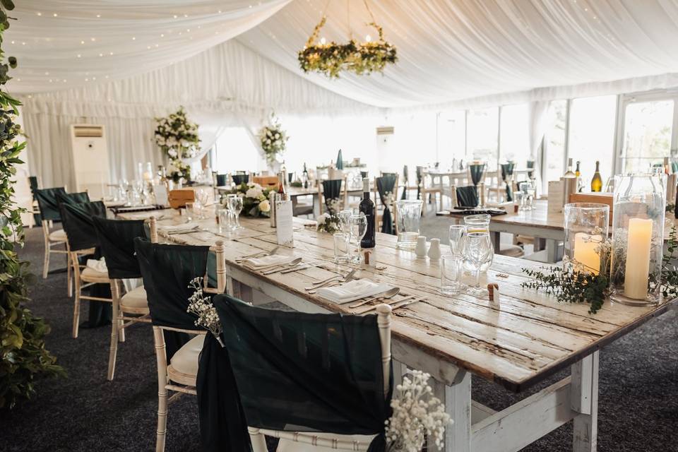 The dining area