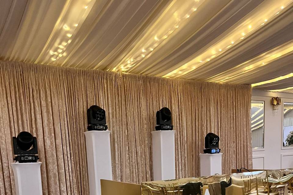 Gold DJ Booth Setup
