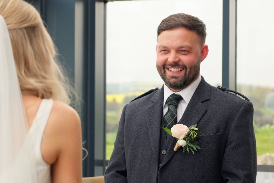 Groom During Ceremony