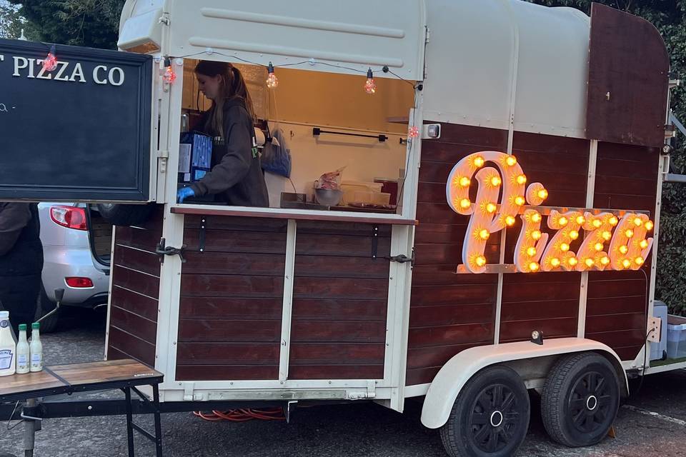 Vintage pizza cart