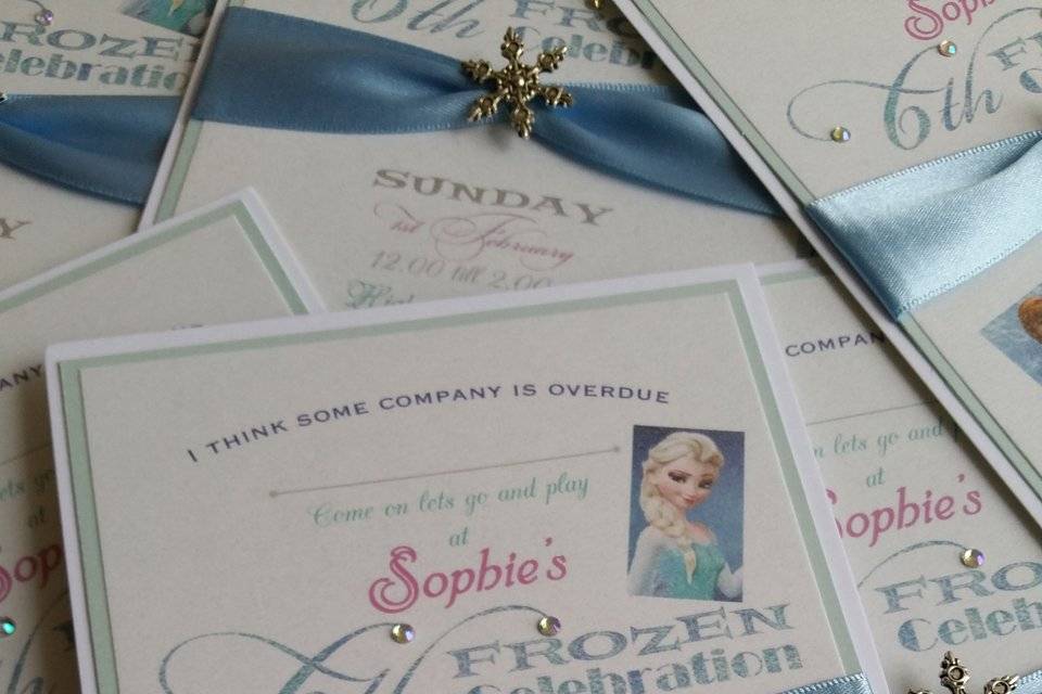 Frozen birthday invites