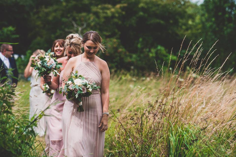 Walking through the meadow