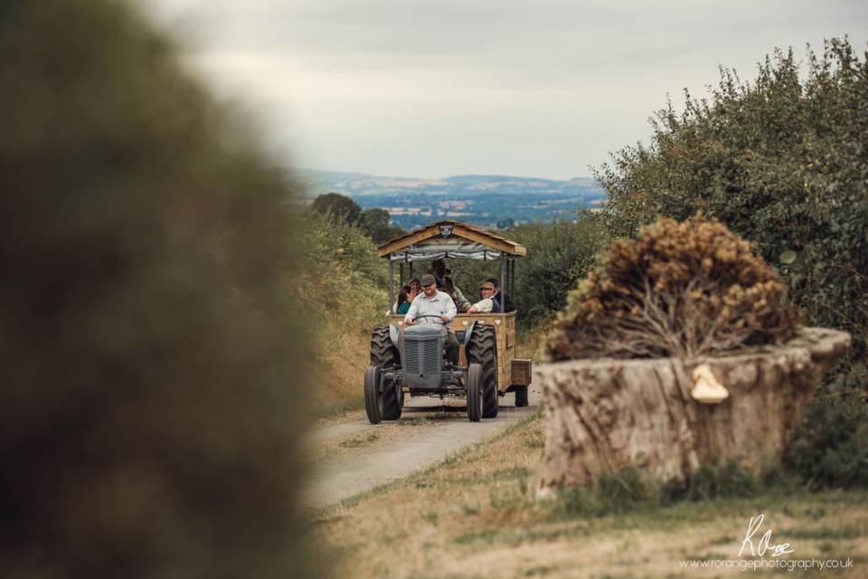 Arriving by Tractor