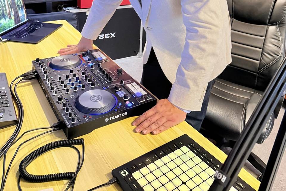 The DJ Den at home prepping
