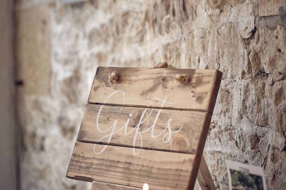 Bespoke wedding signage