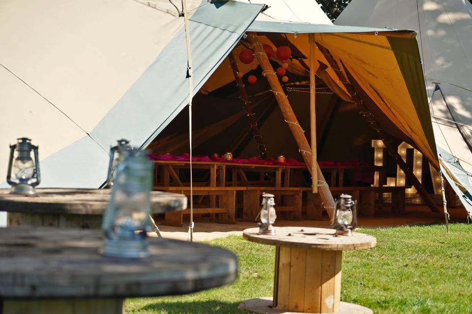 View into the Tipi area