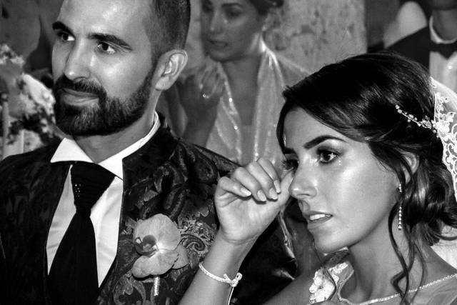 Portrait of newlyweds