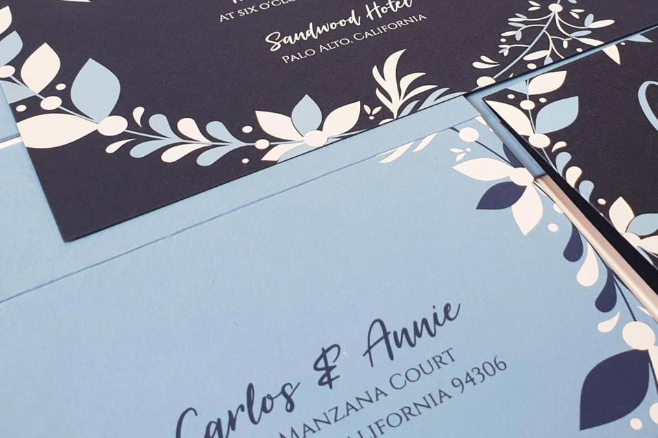 Floral invitations