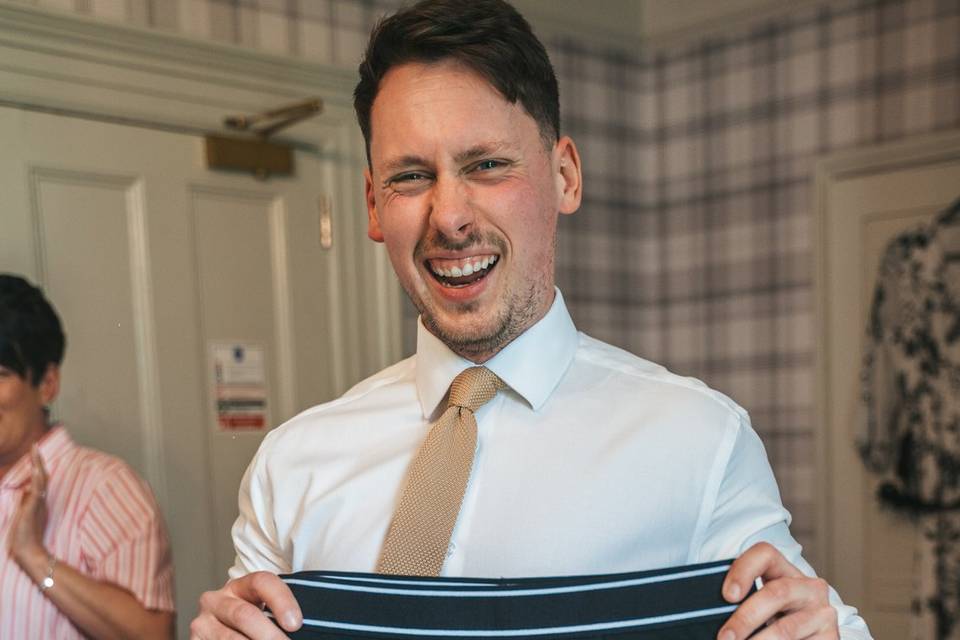 Happy groom