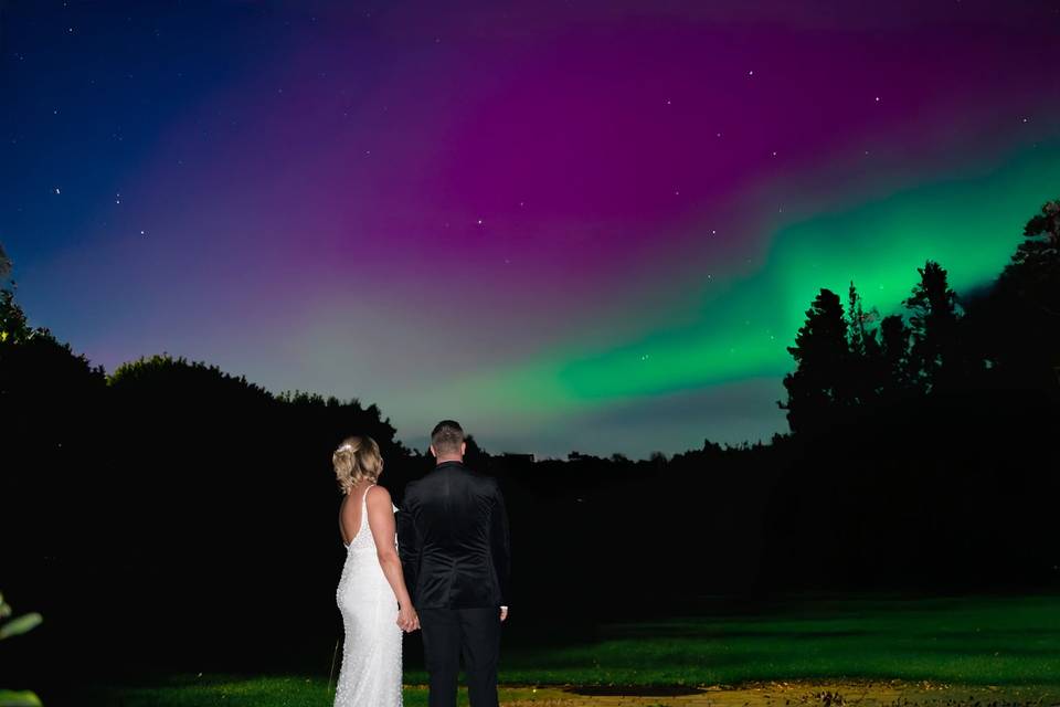 Under the northern lights