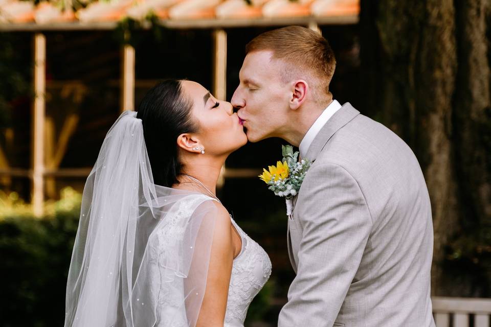Sharing a kiss
