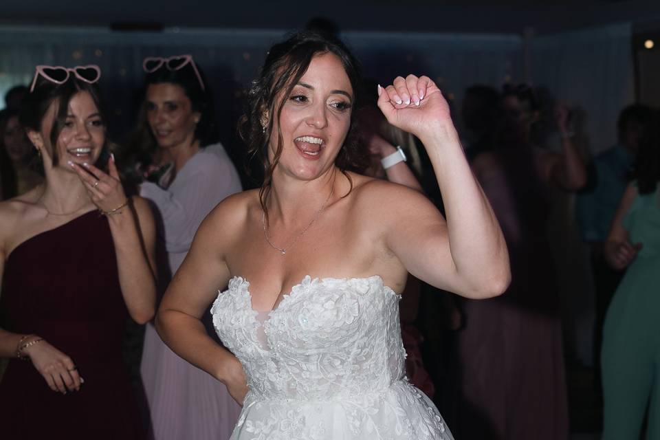 Bride dancing