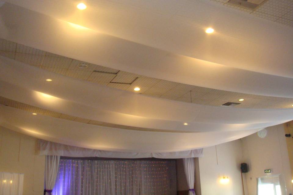 Partial ceiling drapes