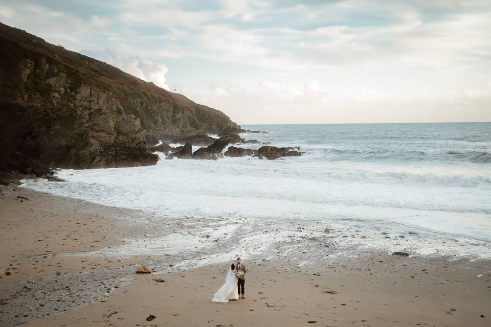 Beach elopement