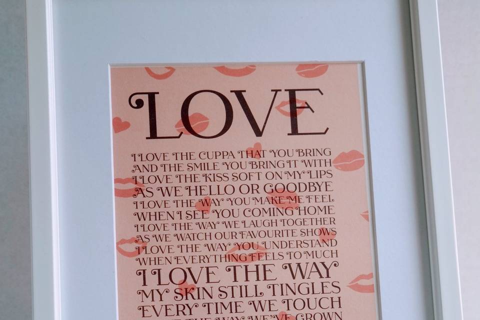 Love Poem Print