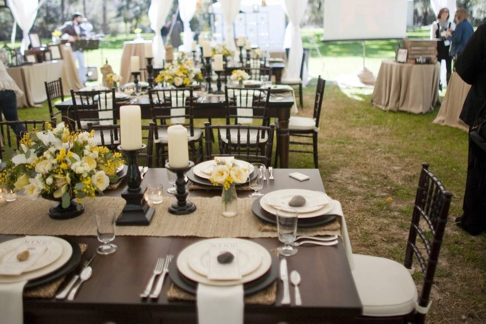 Outdoor Reception in a Marquee
