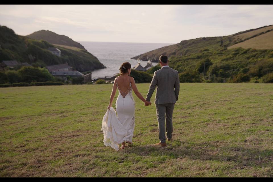 Walking and holding hands