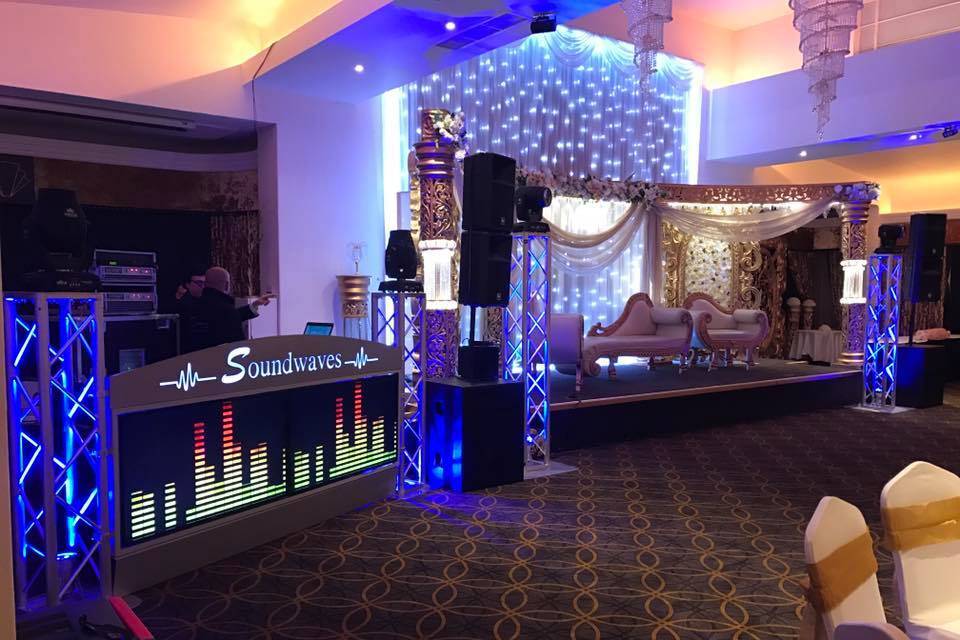 DJ Booth with TV Screens