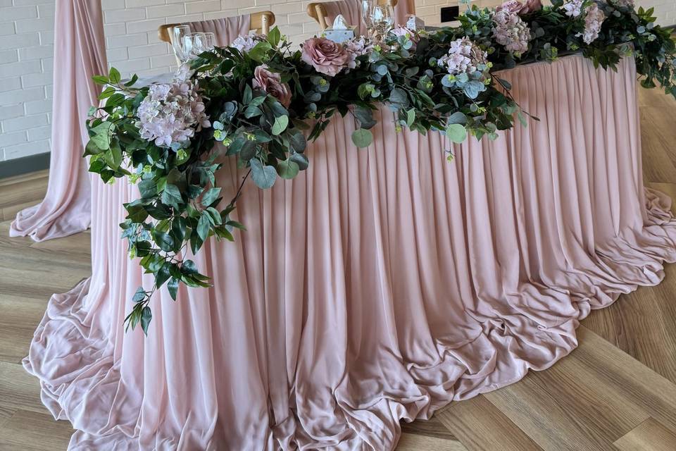 Dusky pink at Whistle Barns