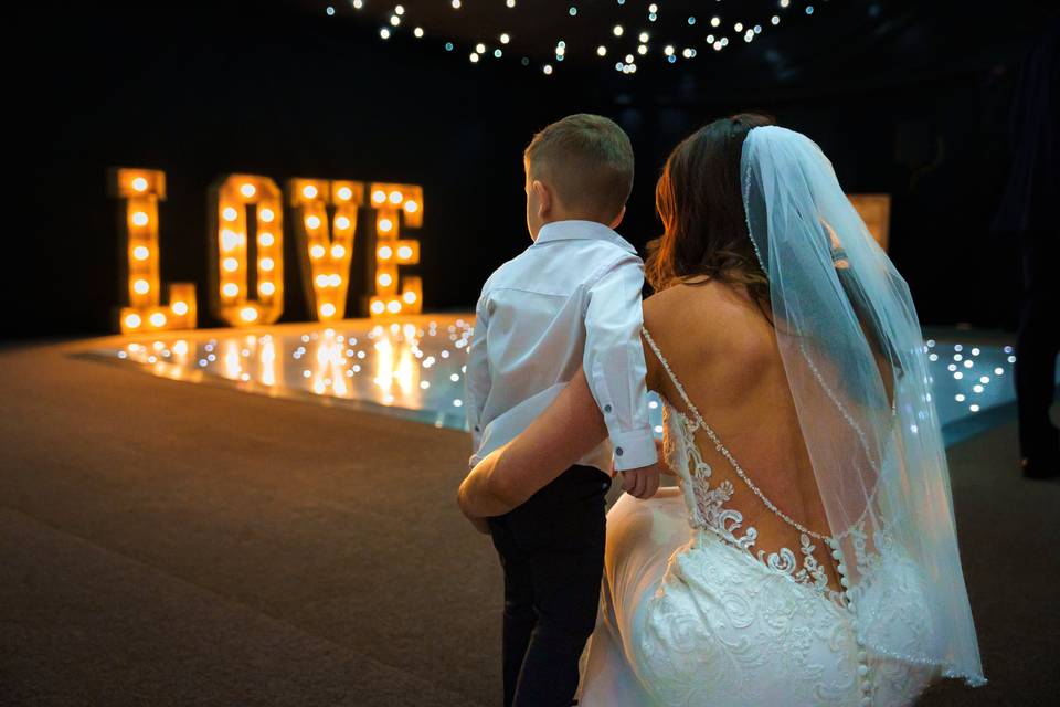 Bride and son