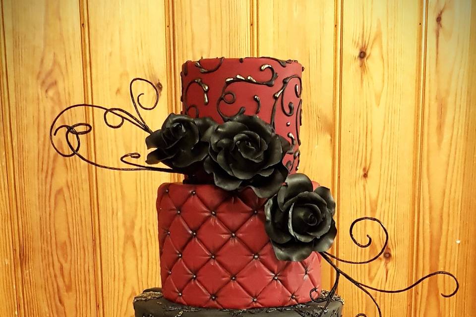 Boudoir wedding cake