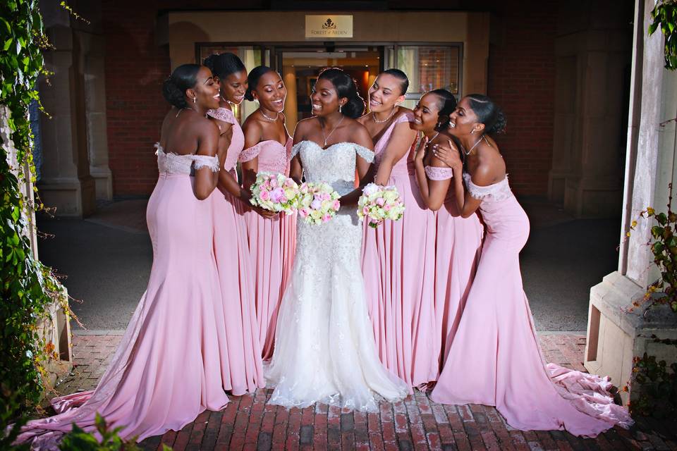 Happy bridesmaids