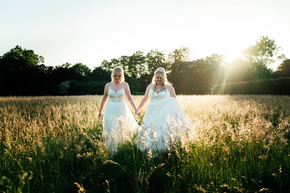 2 gorgeous brides