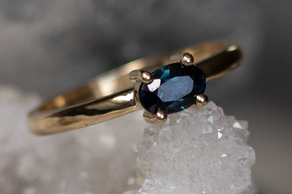 Deep blue sapphire