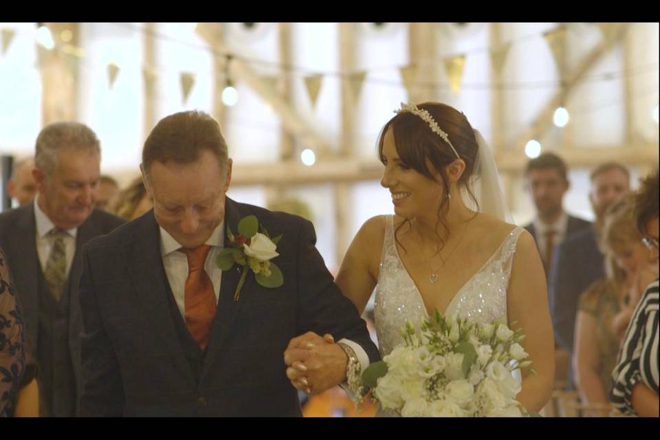 Dad walking down the aisle