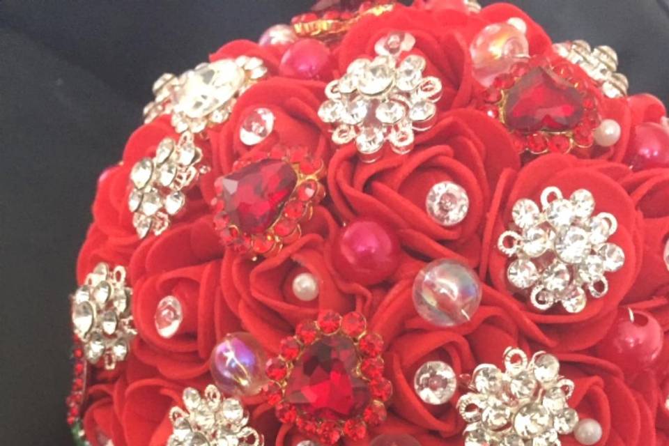 Bouquet with brooches