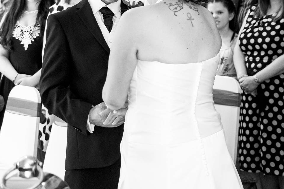 At the altar