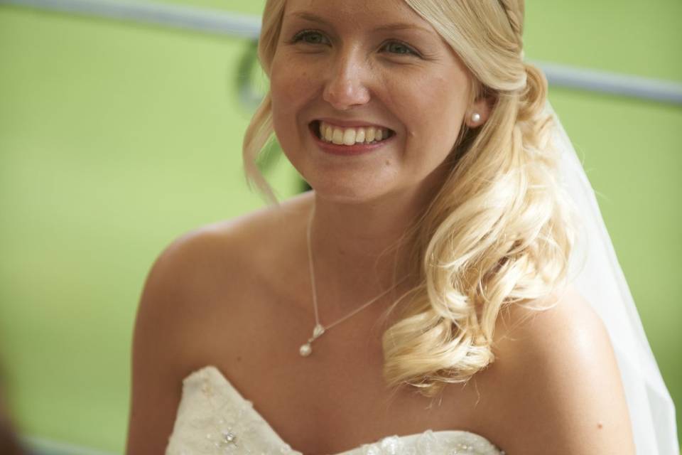 Smiling bride