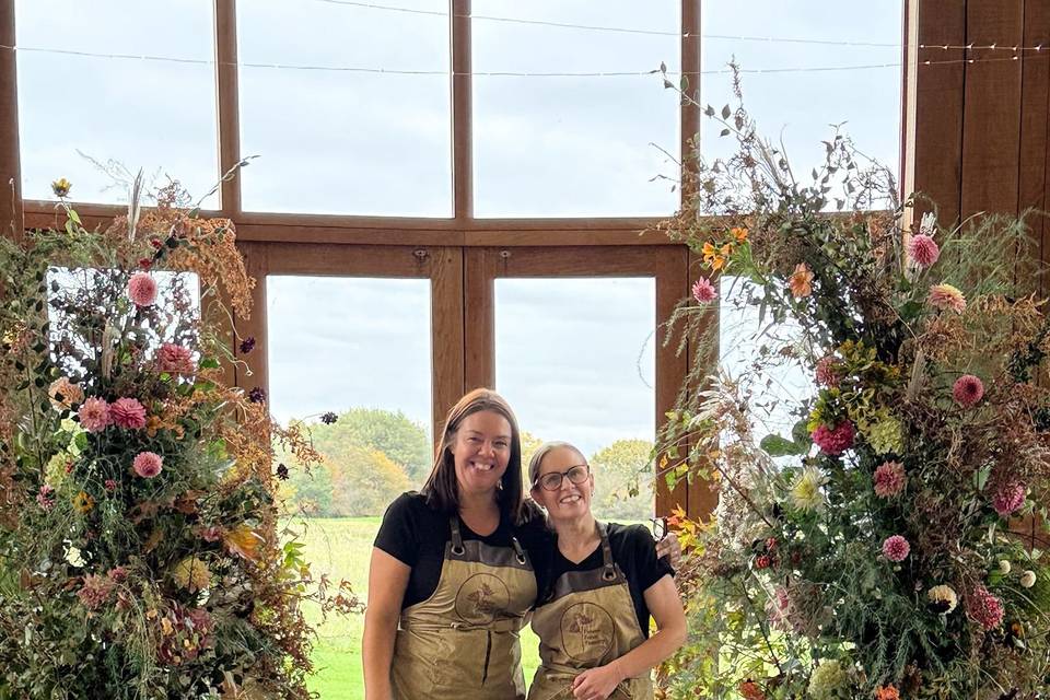Clare & Alison at work