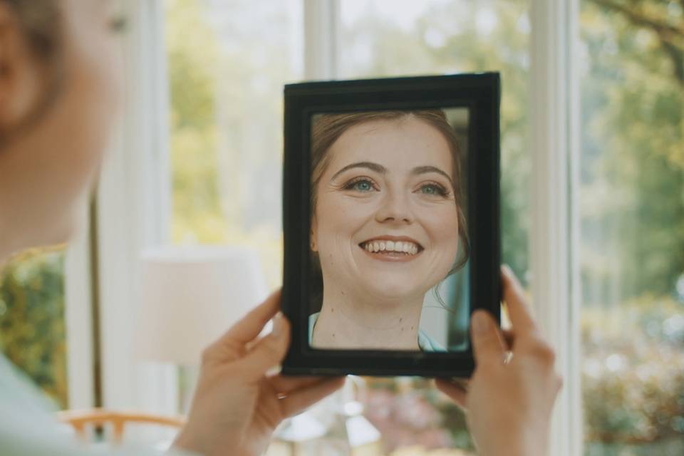 Hair and makeup reflection