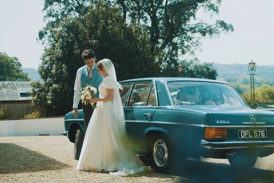 The wedding car