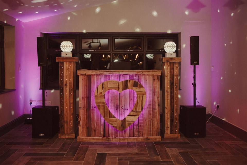 Rustic Wedding DJ Booth