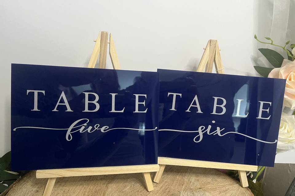 Table numbers